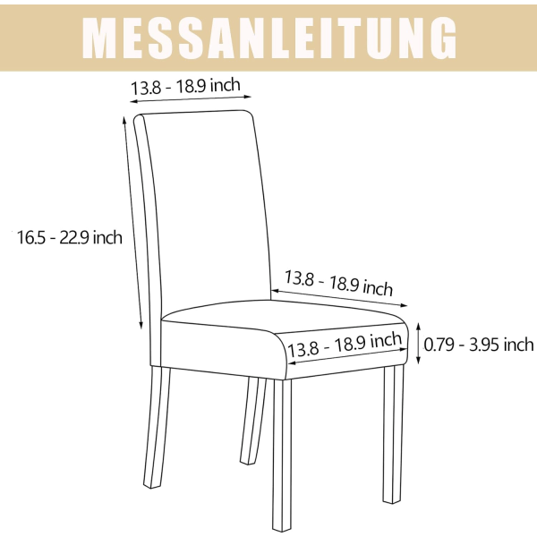 Stolskydd 4 stycken, stretchiga matstolsöverdrag moderna stolskydd