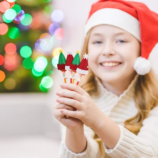 Mini Julemandshue Slikkepind Nissehue Dekoration Slikkepind Julemand H