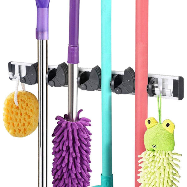 Ny multifunktionel vægmonteret kosteskaftholder, moppeholder H