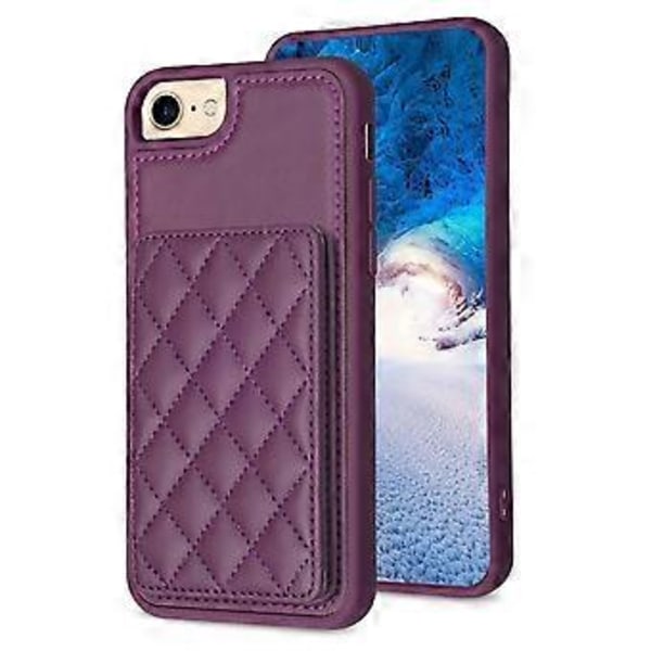 BF25 TPU-fodral med PU-läderbeläggning för iPhone 6/6s/7/8, med kortfack och stativ (Stil C)