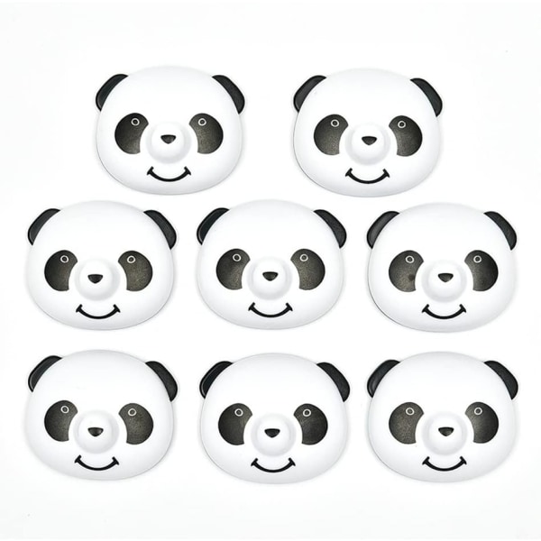 8 stk (Farge: Argento, Størrelse: Lysegrå) Dyne Klipsholder Panda