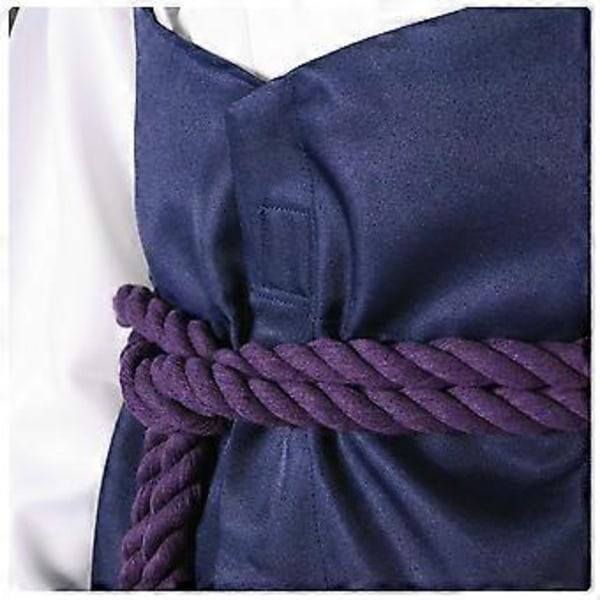 NARUTO Ninja Uchiha Sasuke Cosplay Kostym Set Party Maskerad Halloween Kostym för Vuxen (S Vit)