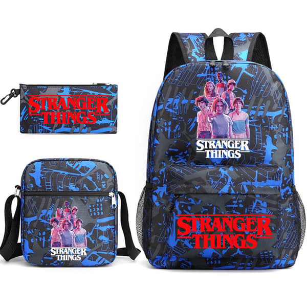 Stranger Things Hellfire Club Ryggsäck Tredelad Set Skola