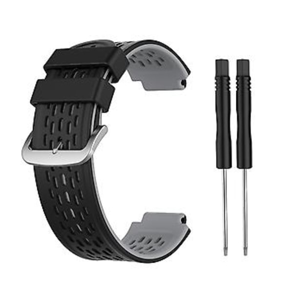 Til Garmin Approach S2 / S4 Silikon Urrem (Sort Grå)