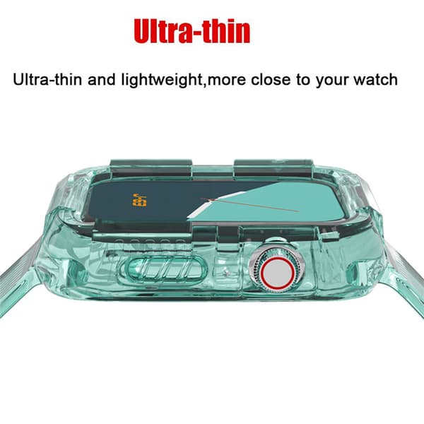 Vert transparent armband för Apple Watch Series 7/6/5/4/3/2/S