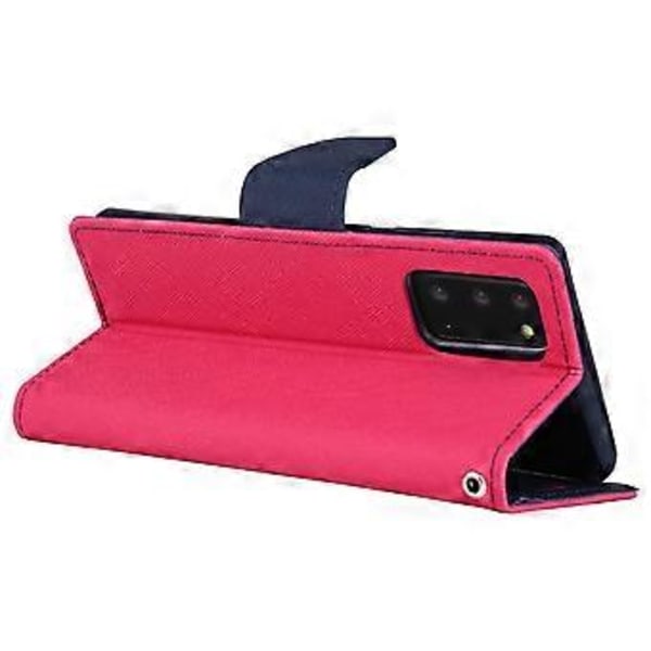 Läderfodral för Samsung Galaxy Note20 (Roseröd)