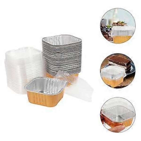 25 stk. Bageforme i aluminiumsfolie, cupcake bageforme, æggetærte bageforme, cupcake forme