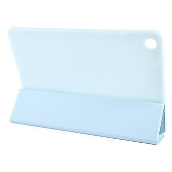 Tri-fold lærtablettveske for Samsung Galaxy Tab A9+ (Himmelblå)