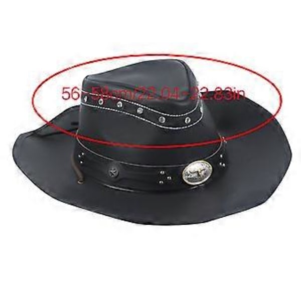 Cowboyhat med bredt bælte, perfekt til western-temafester og festivaler, kostume cosplay rekvisitter, ornament brun (brun)