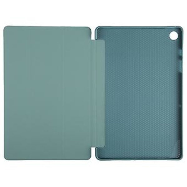 Kolminkertainen Nahkainen Tabletin Kotelo Samsung Galaxy Tab A9+:lle (Tummanvihreä)