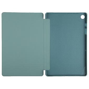 Tri-fold lærtablettveske for Samsung Galaxy Tab A9+ (Mørkegrønn)