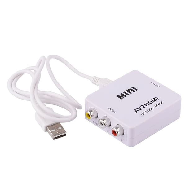 1 stk Mini AV RCA CVBS til HDMI Video Audio Konverter Adapter Suppo