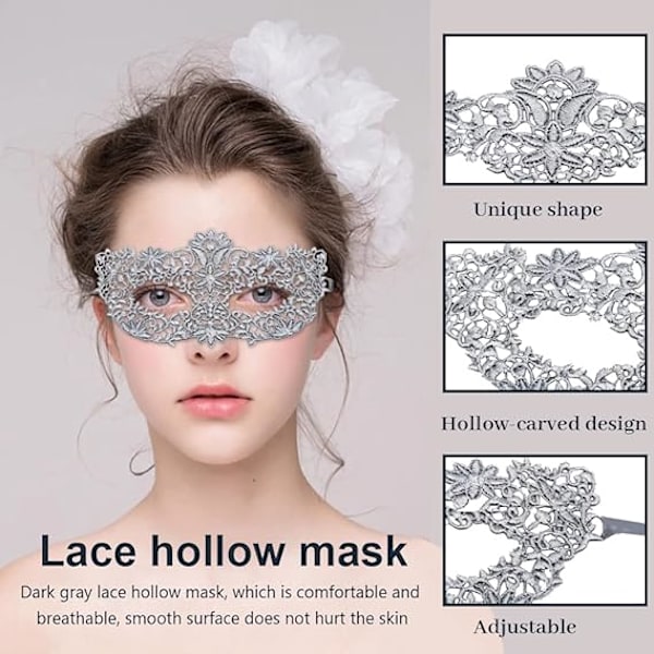 Blondert tykkere formløs maske, Halloween øyemaske for fest og dans, gave til kjæreste