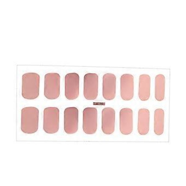 Nageldekaler Nagelstickers Enfärgad Enkel Användning Dekor DIY Hela Omslag Manikyr Tips Nagellacksremsor Nagelkonst för Hushåll (Mörkrosa)