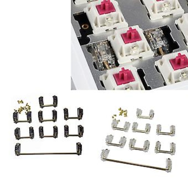 Tilpasset Mekanisk Tastatur MX V2 Stabilisator Transparent Gullbelagt PCBer Skrue (Transparent)