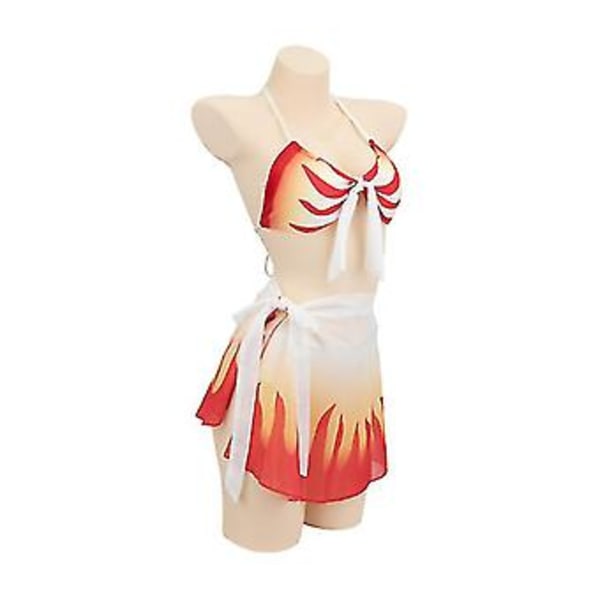 Demon Slayer Cosplay Kostym Bikini Strand Sommar Badkläder Set Ty (L Kamado Nezuko)