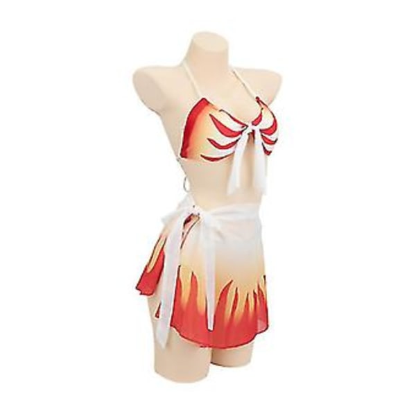 Demon Slayer Cosplay Kostyme Bikini Strand Sommer Badedrakt Sett Ty (L Kamado Tanjirou)