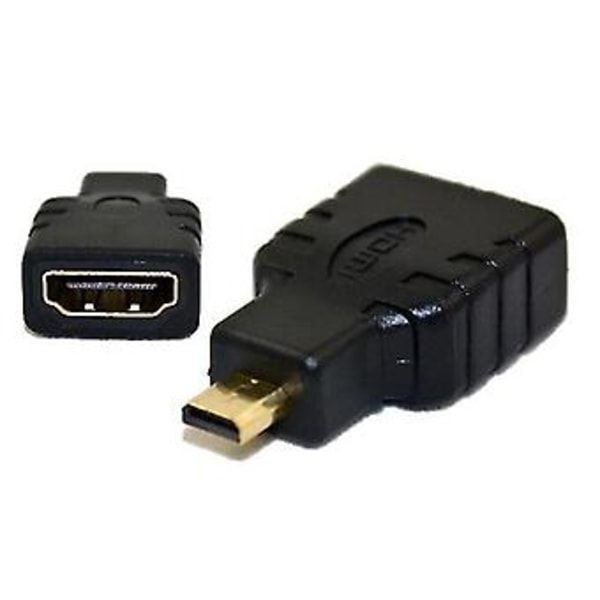 2 st Micro HDMI till HDMI-adapter Typ D Hög Hastighet Guldpläterad Konverterare Adapter för Panasonic Lumix Dmc