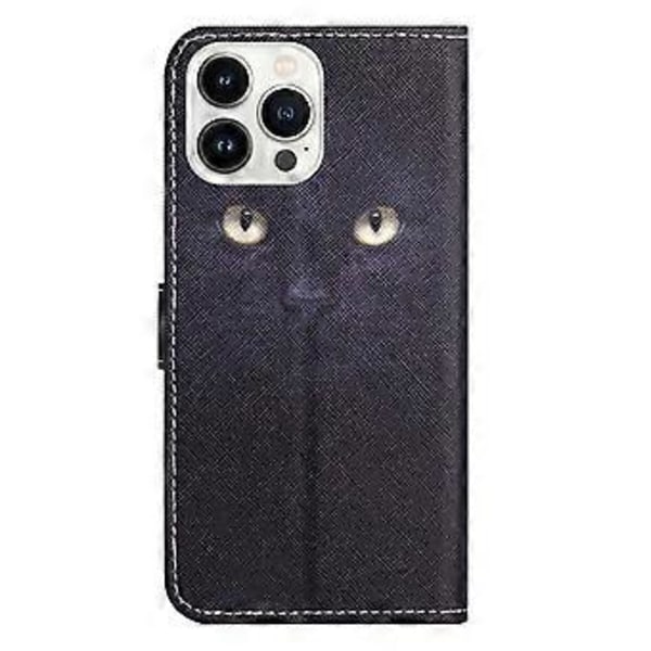 Wallet Case til iPhone 15 Pro Max i PU Læder med 3D Mønsterprint og Stativ (Stil E)