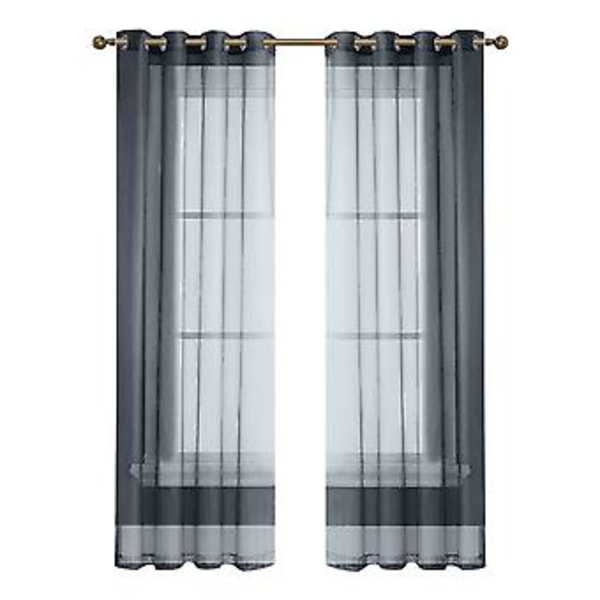Tulles Taustaverhot Puolihimmeä Elegantti Verho Häihin (134*240 Punch Grey)
