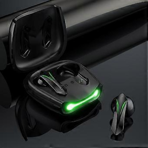 Trådløse ørepropper Hodetelefoner Lav Latens Gaming Bluetooth Headset Med Doble Moduser (Svart)
