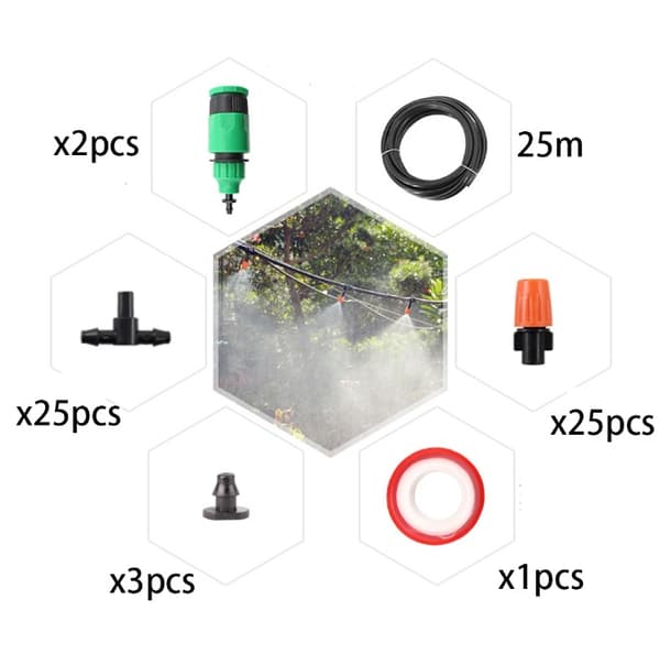 25 st Micro Spray Justerbar Flödesbevattningsdroppar, Justerbar
