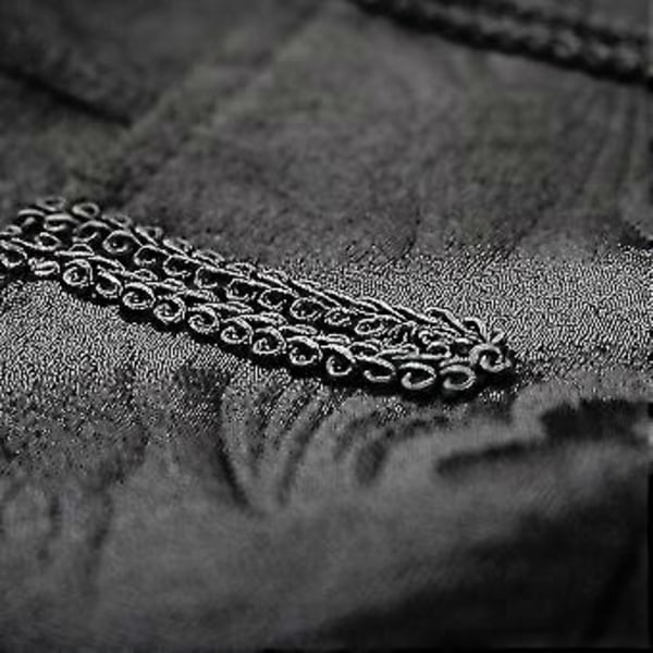 Miesten Steampunk-takki, Vintage-Frakkipuku, Goottilainen Victorian-Asuste, Karnevaali-Cosplay.M (4XL Musta)
