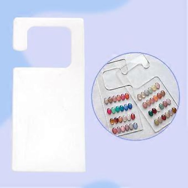 Neglekunst Display Board Negle Display Rack Board Negle Display Stand Stabil Holdbar Akryl Negle Display Hylde til Saloner Begynder (Klar L)
