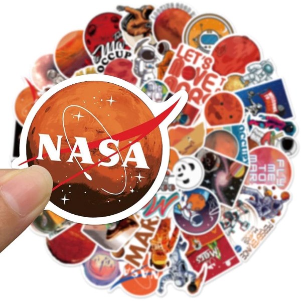 Mars-klistermærker af 50 ark vinylmærkater Merchandise Laptop-klistermærker