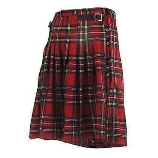 Plisserade kjolar för kvinnor, lång hög midjekjol (XL)