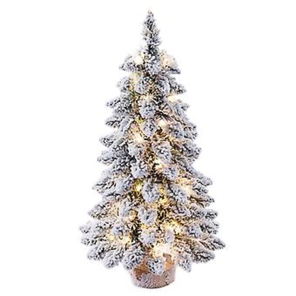 Pöytäkuusi lumipeitteellä ja LED-valoilla (75cm)