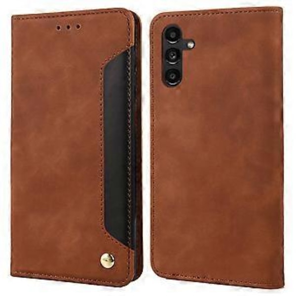 Til Samsung Galaxy A55 5G Etui PU Læder Stødsikkert Beskyttende Pung Telefon Cover (Style D)