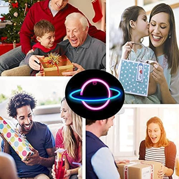 Planeetta Neon-kyltit, paristokäyttöinen Neon-valo Led-valo