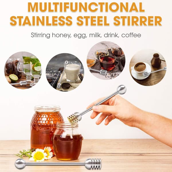 Sæt med 2 304 rustfrit stål 304 rustfrit stål honning og sirup