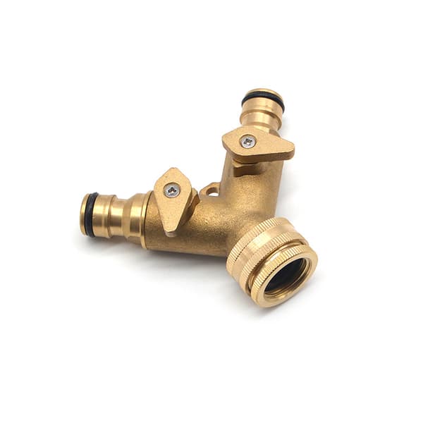 Toolbank Messing Sprinkler Dobbel Kran Kobling