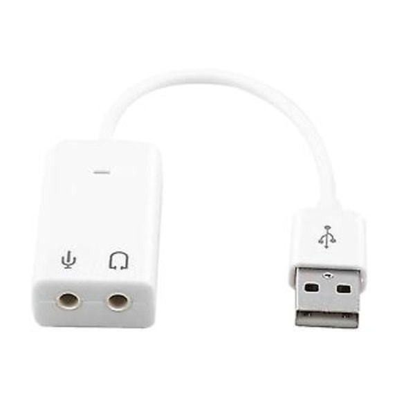 USB 2.0 - 3,5 mm:n mikrofonikuulokeliitäntä Stereo Kuulokemikrofoni 3D-äänikortti Audio-sovitin ( )