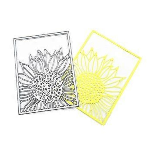 1 kpl Hopealeikkaimet 3D Metalli Stencil Malli DIY- käsityöhön Käsintehty Prägäys Scrapbooking DIY Kortti Käsityöt Making(auringonkukka)