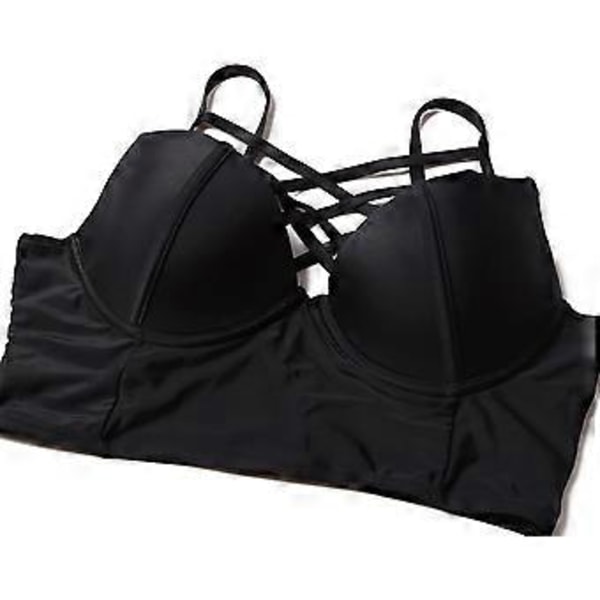 Dame Plus Size Badedragt Stroppy Høj Talje Bikini Badedragt M-.