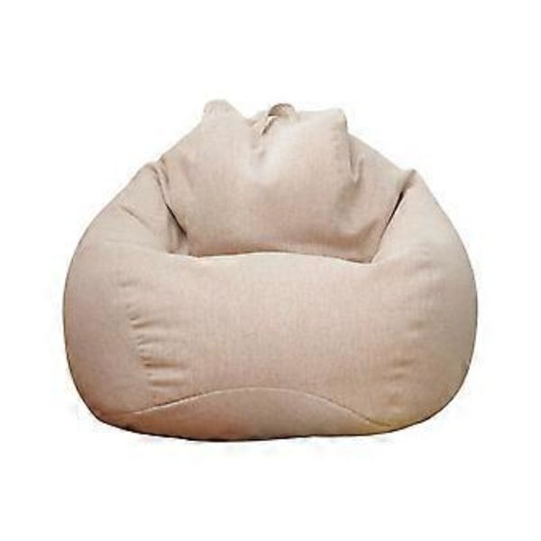 Helt Nytt No Fill Stor Sittsäck Stol Soffa Överdrag Inomhus Lounger Vuxna Barn Lazy Lounger 50% Erbjudande (M Khaki)
