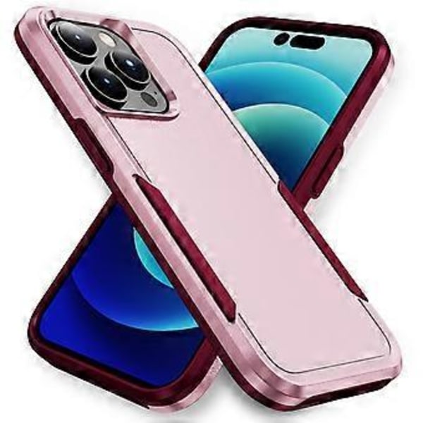 Skyddande mobilskal för iPhone 15 Pro, PC+TPU, stötsäkert, anti-fall, baksida (Stil H)