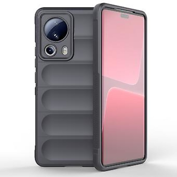 TPU + Flanell Telefonfodral för Xiaomi 13 Lite (Mörkgrå)
