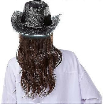 Valaiseva Space Cowboy Cowgirl -hattu (musta)
