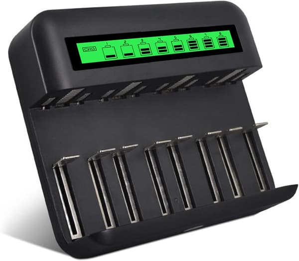 LCD USB-batteriladdare för AAA AAA C D Ni-MH Ni-CD uppladdningsbara batterier