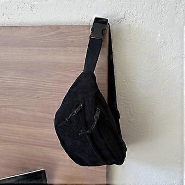 Midjeväska i manchester Rese Sportväska för Flicka Kvinnor Enfärgad Crossbody Midjeväska Bälte Justerbar Bröstväska Grön( Grön)