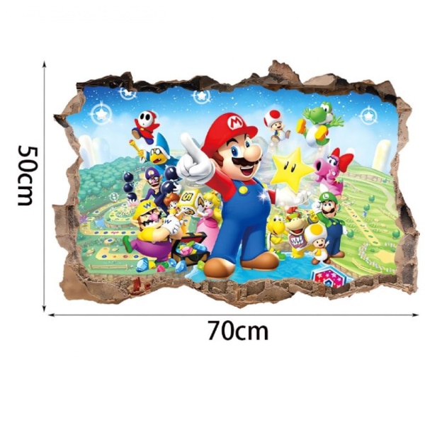 3D Mario-seinätarra lastenhuoneeseen, lastenhuoneeseen, lastenhuoneeseen, seinäkoristeeseen