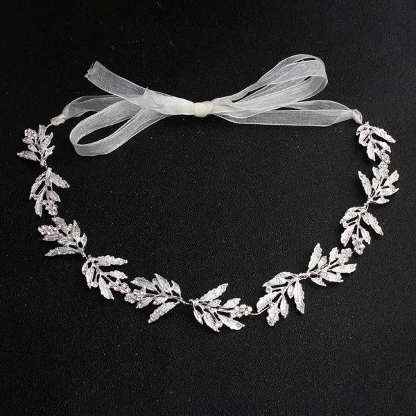 Brudkrona bröllopshår strass legering blad accessoar