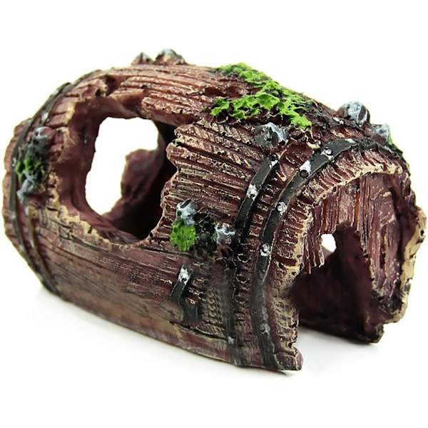 Harpiks Ugiftig Akvarium Ornament Knust Tønde Hule Landskab