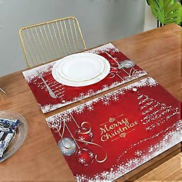 Lämmönkestävät tablettiliinat 4 kpl - Liukumaton pestävä ruokailusetti