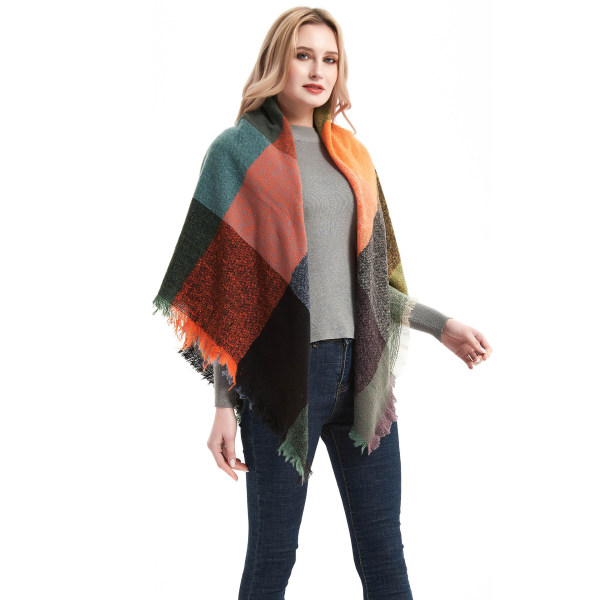 Gul Kvinde Langt Tørklæde Sjal Tørklæde Kvinde Cashmere Varm Efterår W