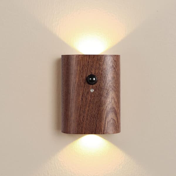 Vägglampor för inomhusbruk, set om 2, kopplingssensorvägglampa LED Up D